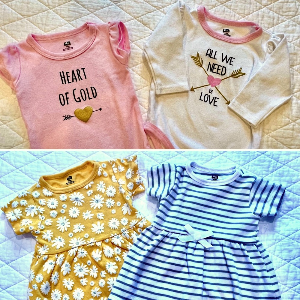 Bundle - 2 Dresses & 2 Onesies